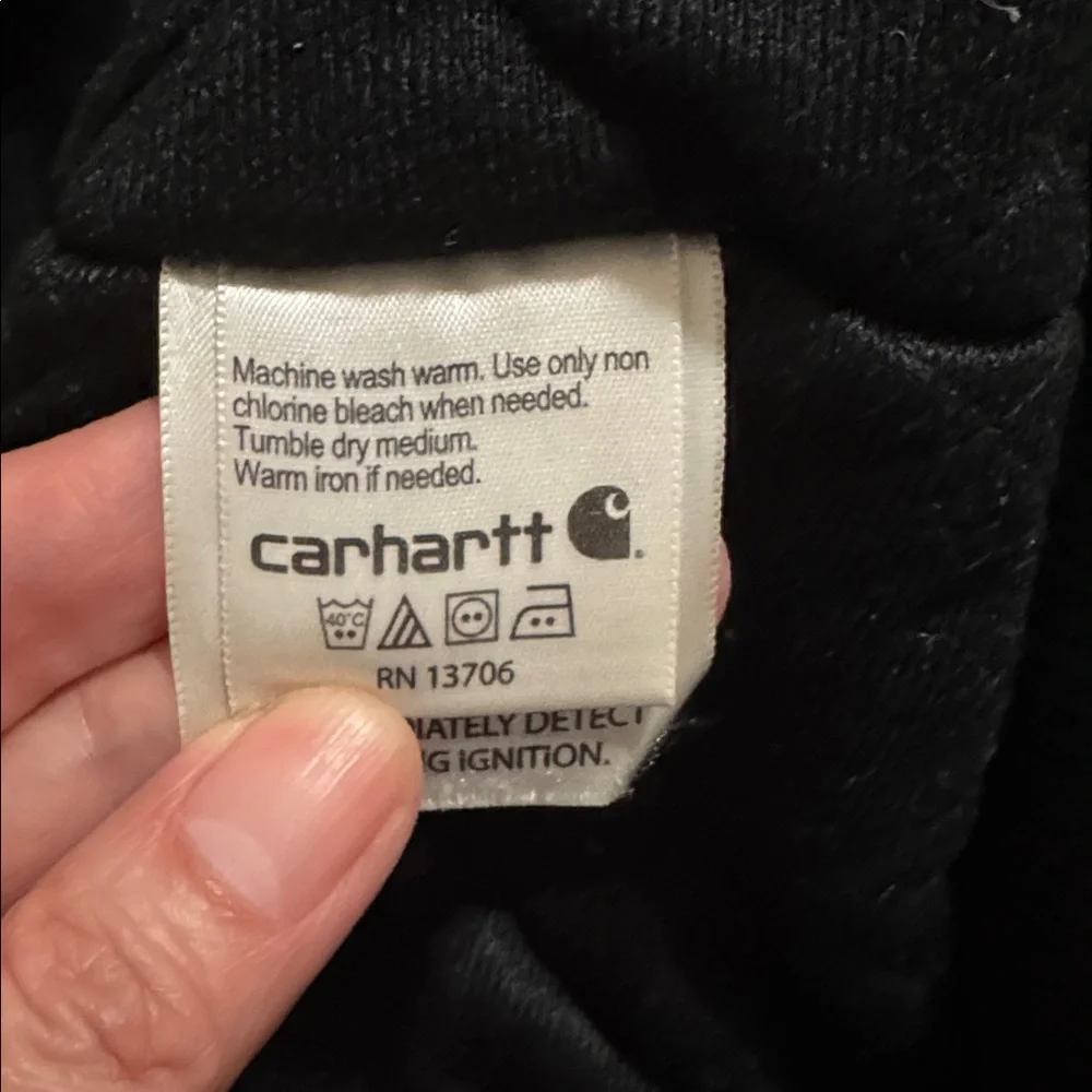 Carhartt Duck Canvas Active Jacket Hooded Black Streetwear CP8417-Small (8/10)